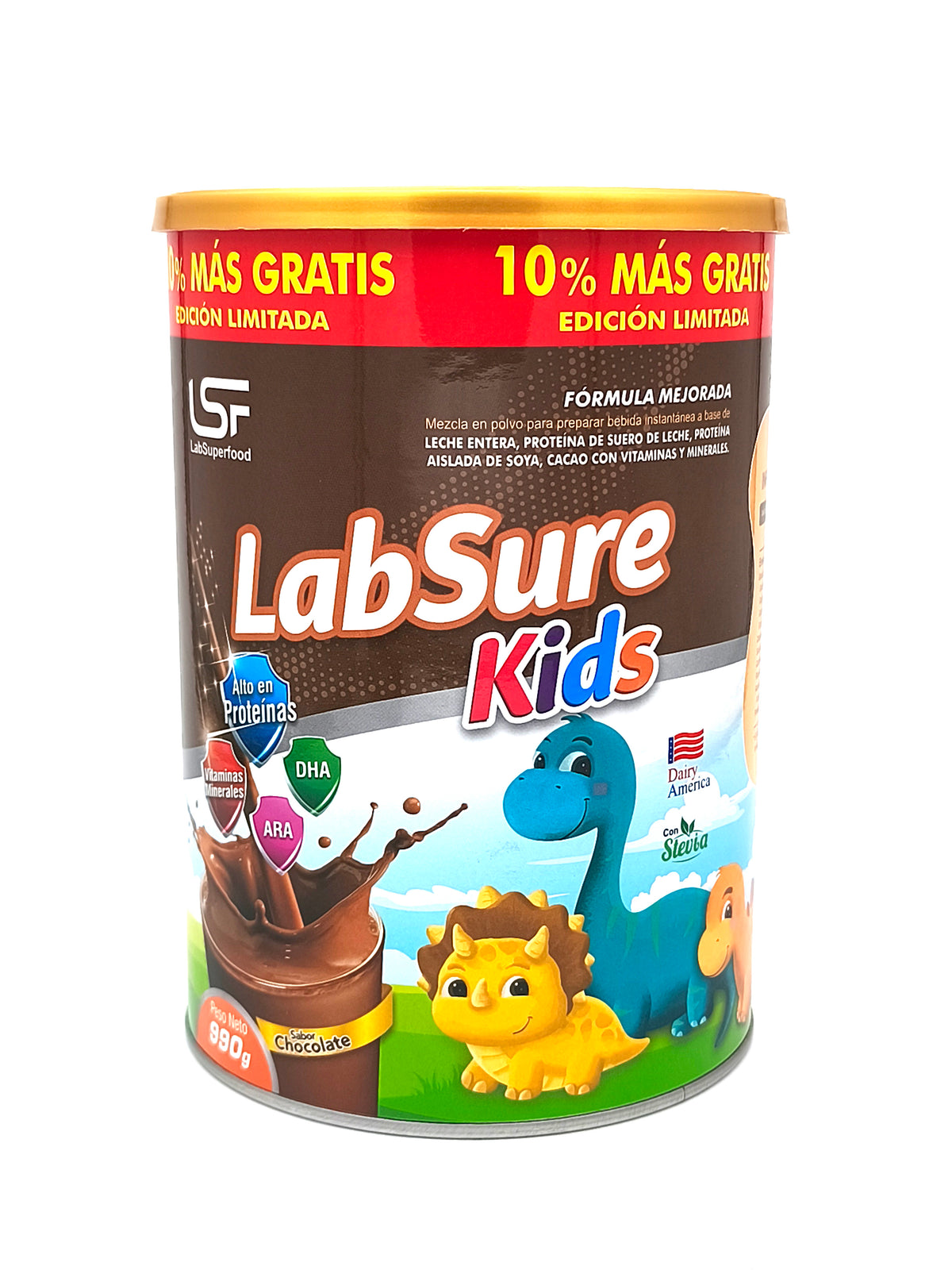 Labsure Kids Chocolate Ed. Limitada 10% más gratis lata 990g