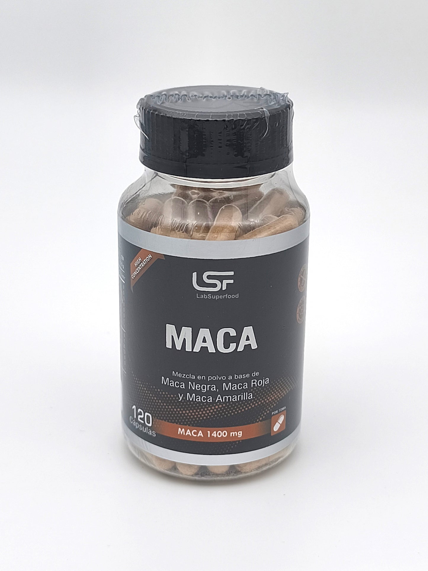 Maca  - Maca Amarilla, Negra y Roja 120 cápsulas